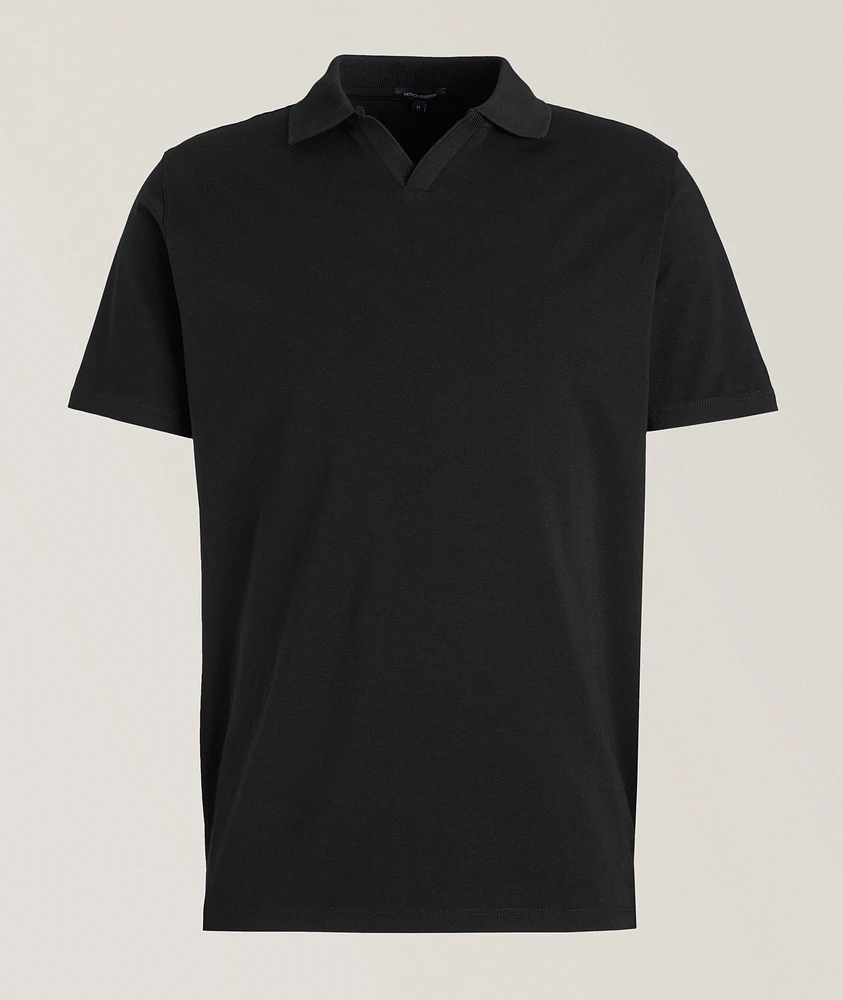 Pima Stretch-Cotton Cuban Collar Polo