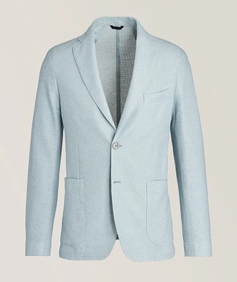 Mélange Textured Cotton Sport Jacket