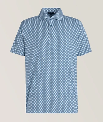 Pima Cotton Stretch Mini Floral Polo