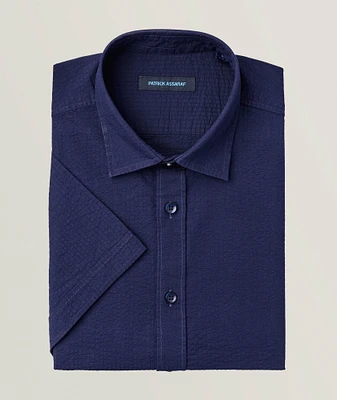 Seersucker Cotton Sport Shirt