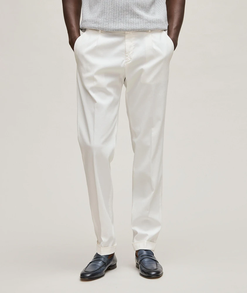 Pleated Cotton Pants