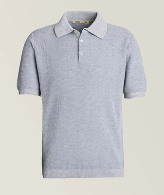 Honeycomb Knit Cotton Polo