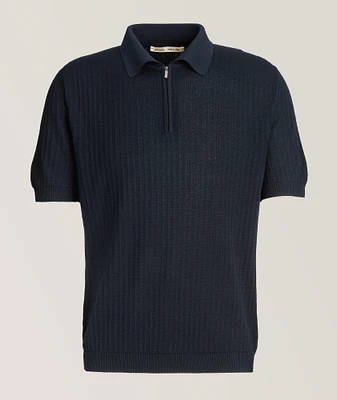 Brera Silk-Cotton Soft Stitch Knit Polo