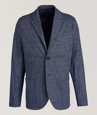 Textured Mélange Linen-Cotton Sport Jacket