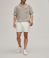 Textured Terry Cotton Shorts