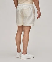 Textured Terry Cotton Shorts