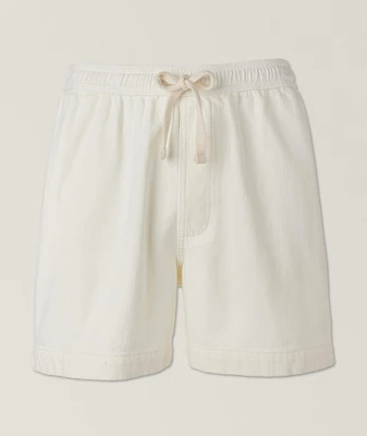 Textured Terry Cotton Shorts