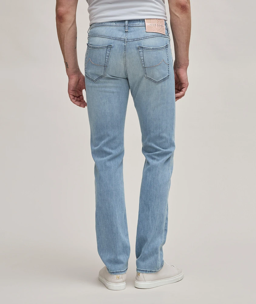 Bard Slim Fit Stretch Cotton-Silk Jeans