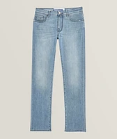 Bard Slim Fit Stretch Cotton-Silk Jeans