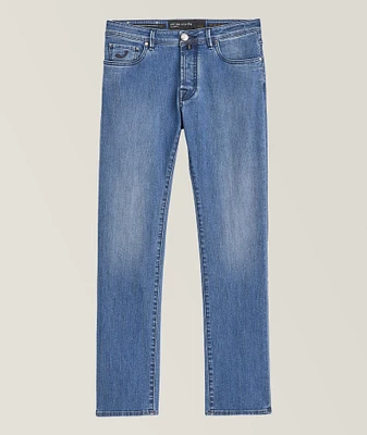 Bard Removable Brand Patch Stretch-Cotton Jeans