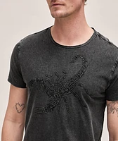 Scorpion Embroidered Cotton T-Shirt