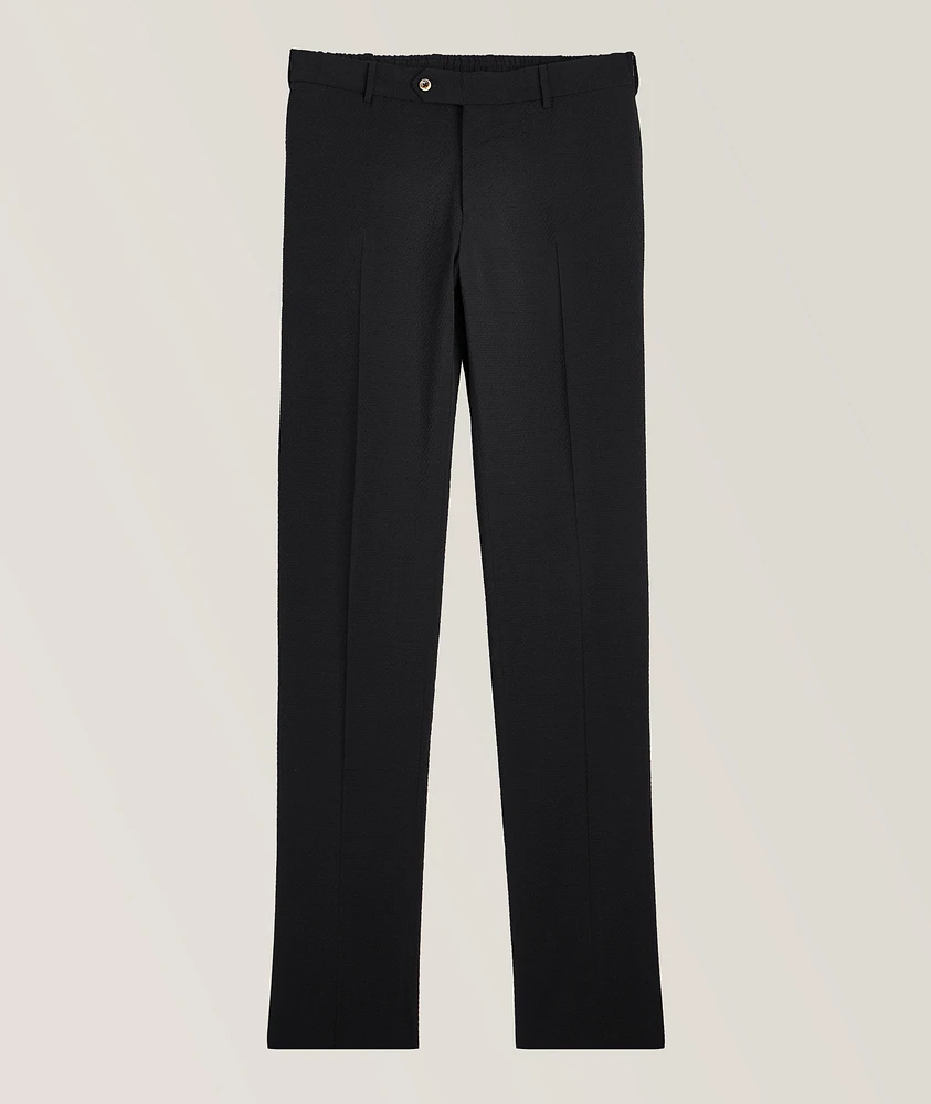 Seersucker Stretch-Virgin Wool Pants