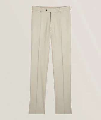 Stretch-Virgin Wool Blend Pants