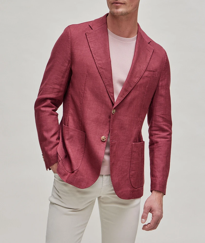 Stretch-Linen Blend Sport Jacket