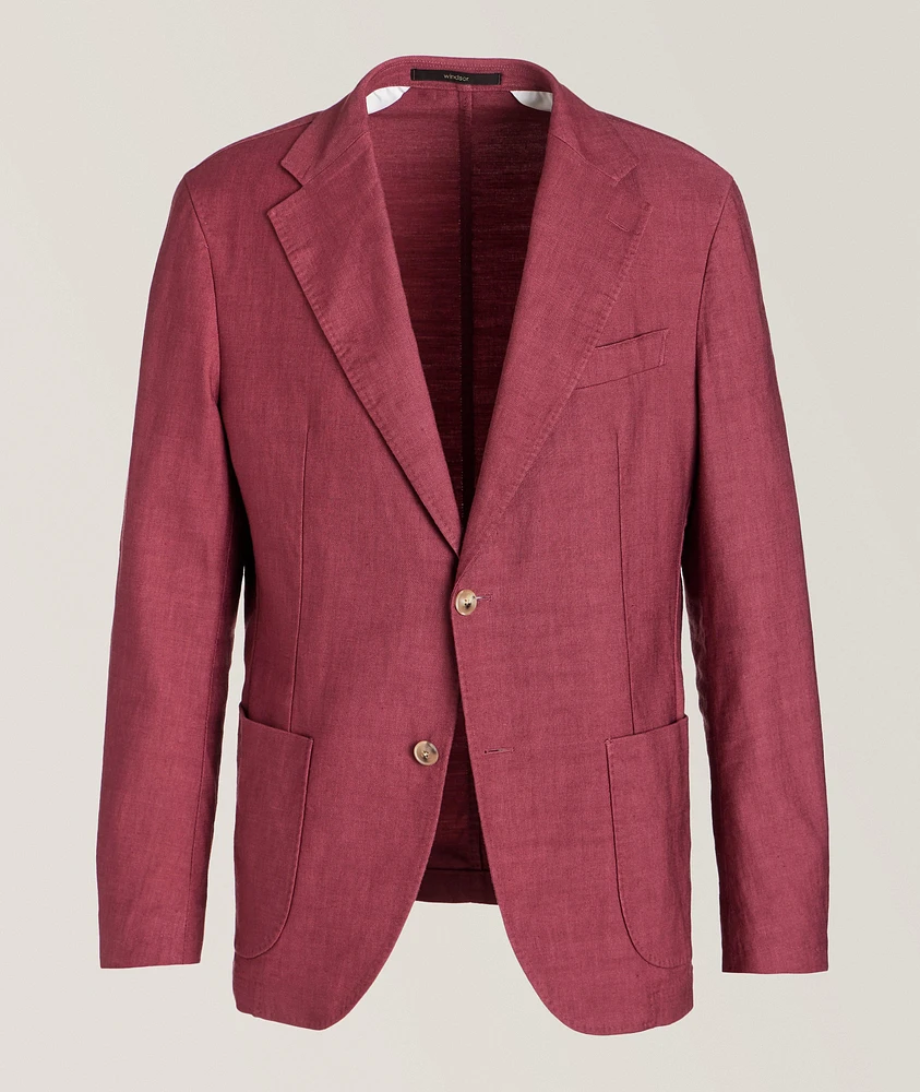 Stretch-Linen Blend Sport Jacket