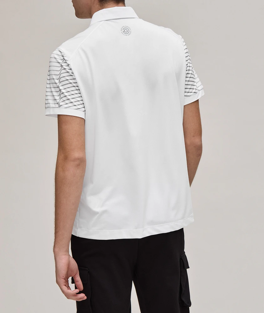 Milion Striped Sleeve Technical Fabric T-Shirt