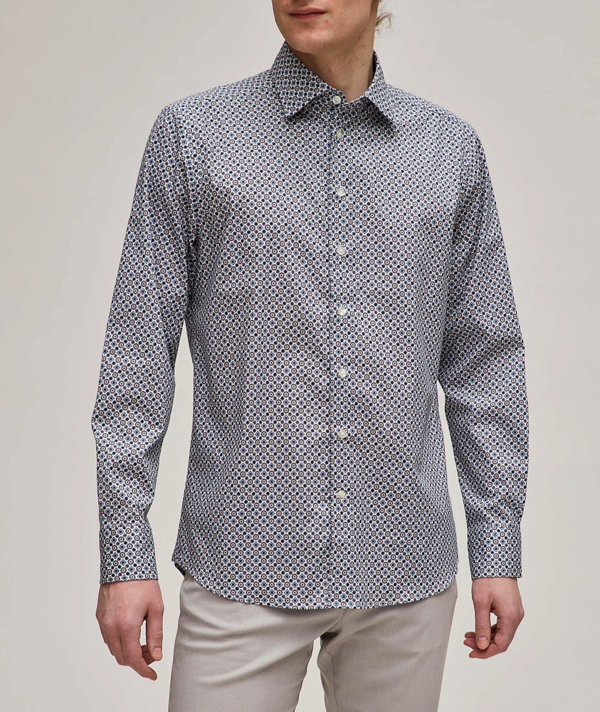 Miniature Medallion Cotton Sport Shirt