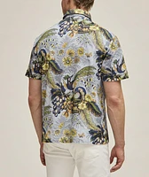 Floral Peacock Cotton Polo