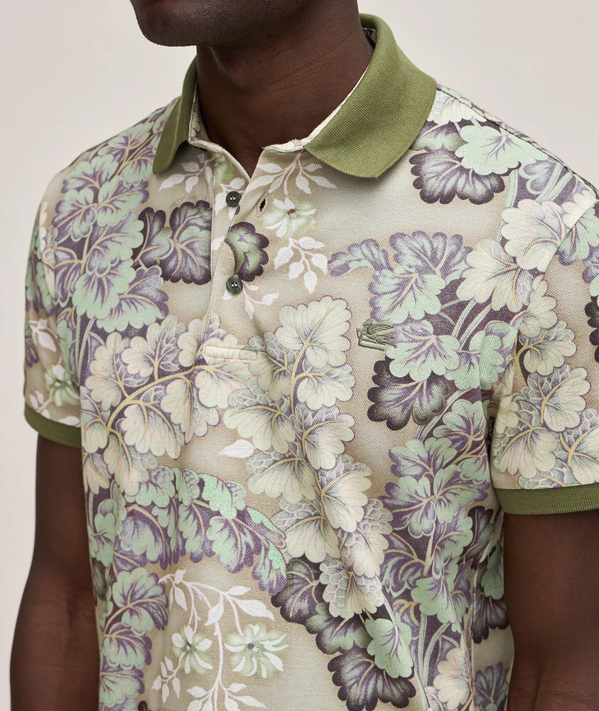 Botanical Floral Cotton Polo