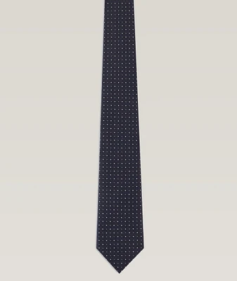 Micro-Dot Silk Jacquard Tie