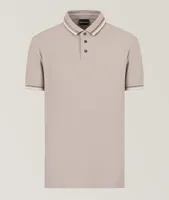 Contrast Stripe Collar Cotton Polo