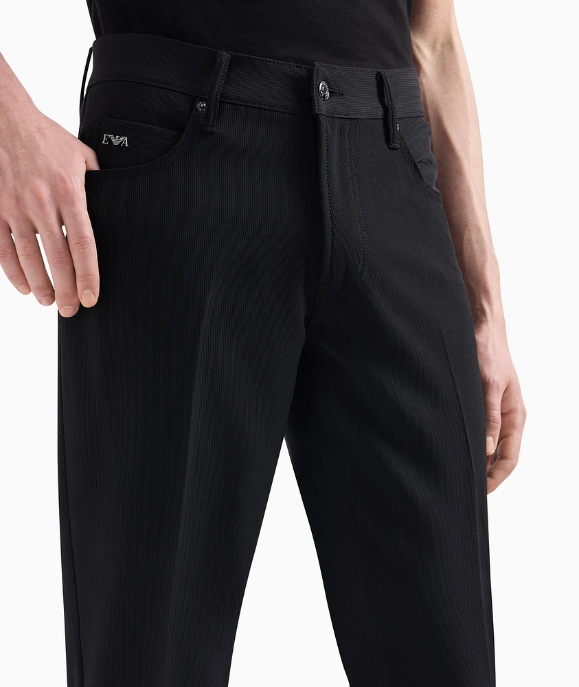 5-Pocket Technical-Blend Trousers