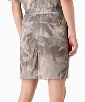 Palm Tree Cotton-Lyocell Shorts
