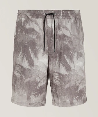 Palm Tree Cotton-Lyocell Shorts