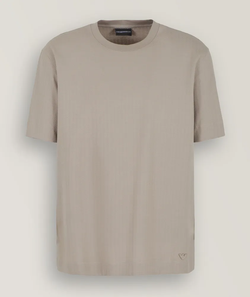 Textured Stitch Cotton T-Shirt