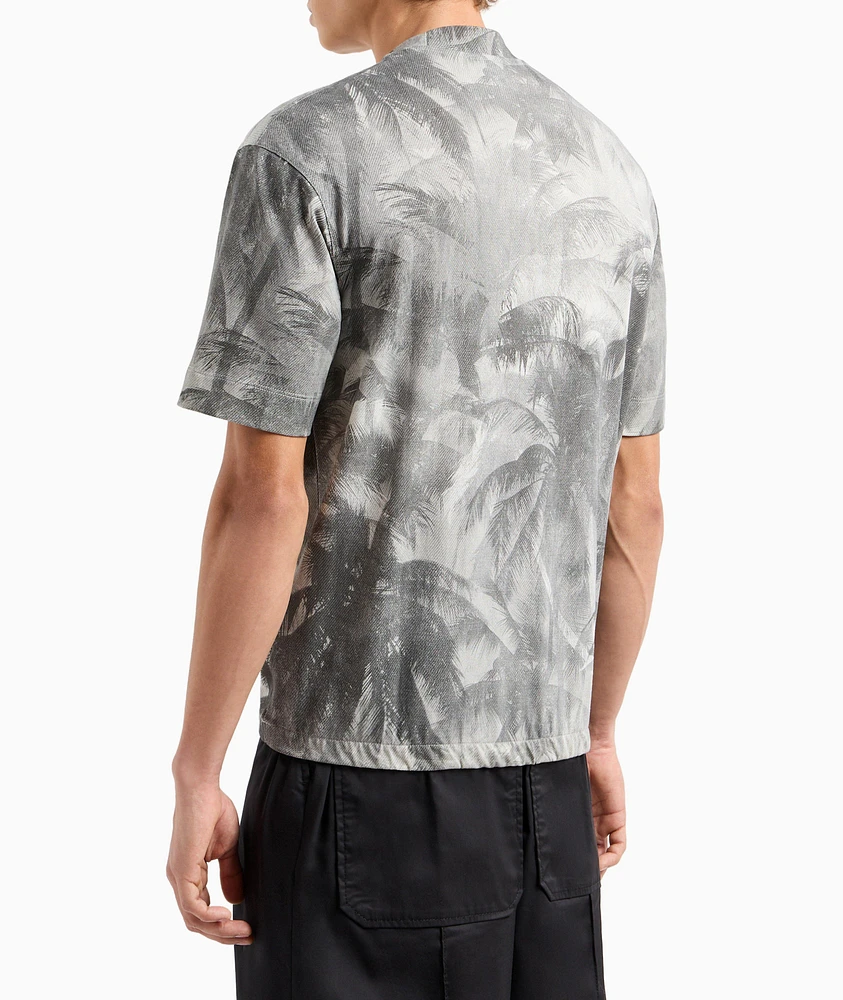 Palm Tree Cotton Jersey T-Shirt