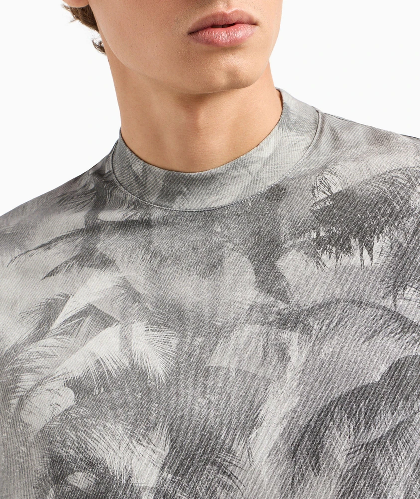 Palm Tree Cotton Jersey T-Shirt
