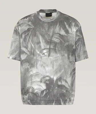 Palm Tree Cotton Jersey T-Shirt