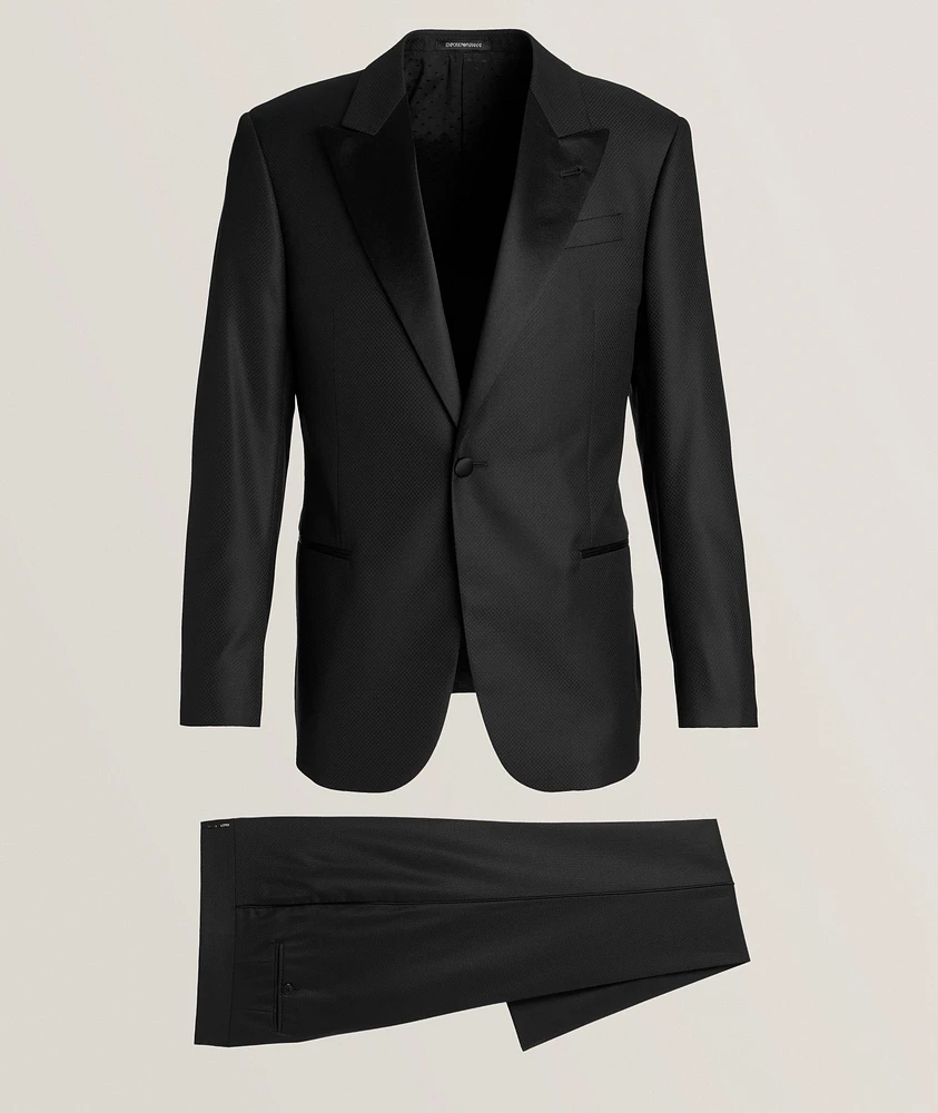 G-line Wool Silk Jacquard Tuxedo