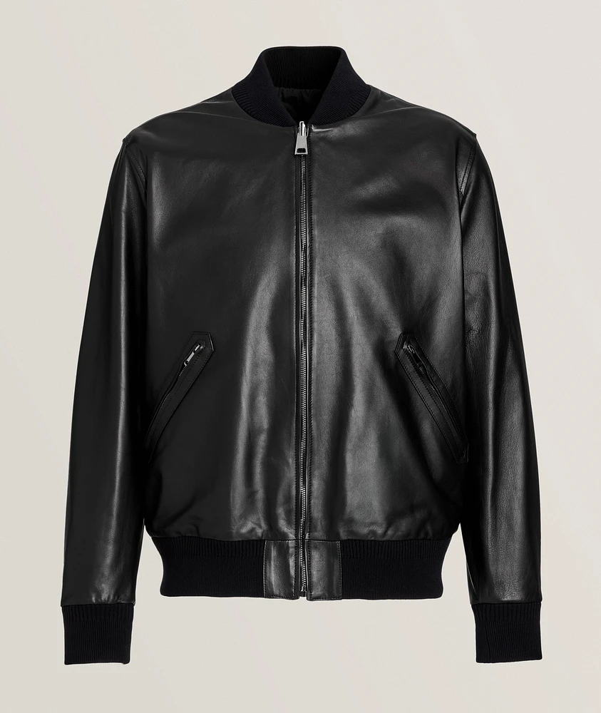 Reversible Leather Bomber