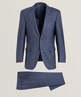 Regular-Fit Checkered Stretch-Wool Suit