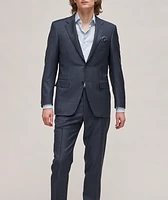 Regular-Fit Gingham Wool Suit