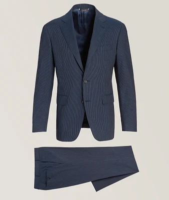 Kei Pinstripe Stretch-Cotton Suit