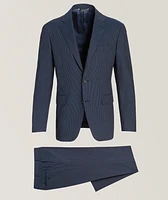 Kei Pinstripe Stretch-Cotton Suit