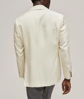 Kei Horizontal Line Wool, Silk & Linen Sport Jacket