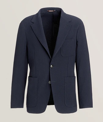 Nuvola Seersucker Stretch Wool-Cotton Sport Jacket