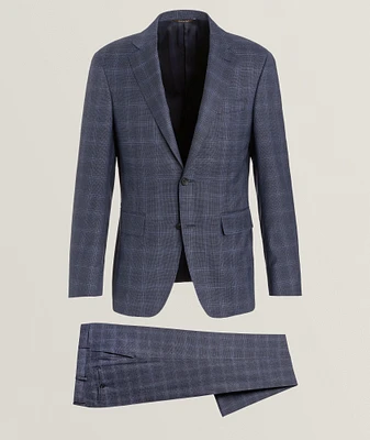 Kei Checkered Linen-Wool Suit