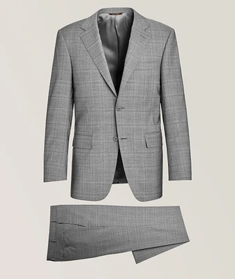 Black Edition Windowpane Stretch-Wool Suit