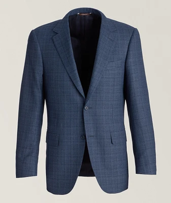 Textured Check Wool-Blend Sport Jacket