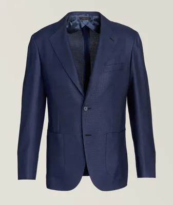 New Plume Textured Cashmere-Silk Sport Jacket