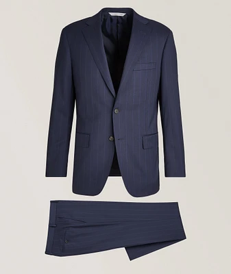 Cosmo Stripe Stretch-Wool Suit