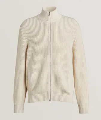 Ribbed Knit Cotton Sweater