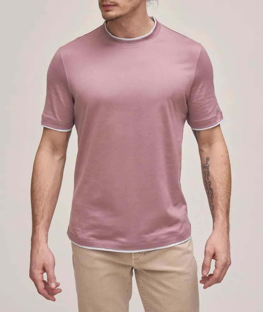 Double Layer Cotton T-Shirt