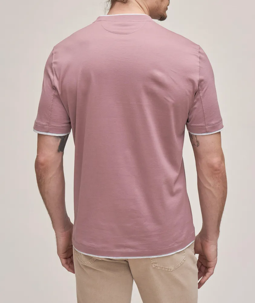 Double Layer Cotton T-Shirt