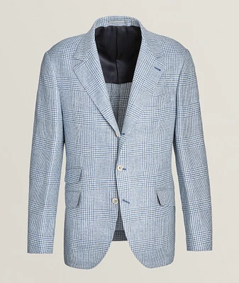 Glen Check Cavallo Linen, Wool & Silk Sport Jacket