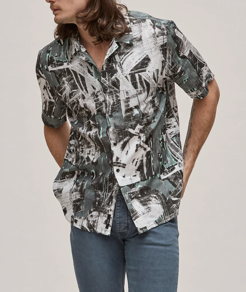 Abstract Cotton Sport Shirt